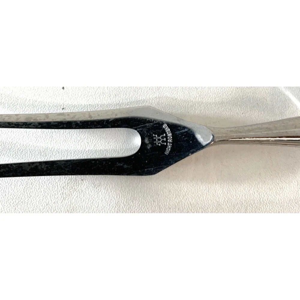 Vintage Sheffield England Stainless Steel Wood Handle Serving Fork 10” 1990s